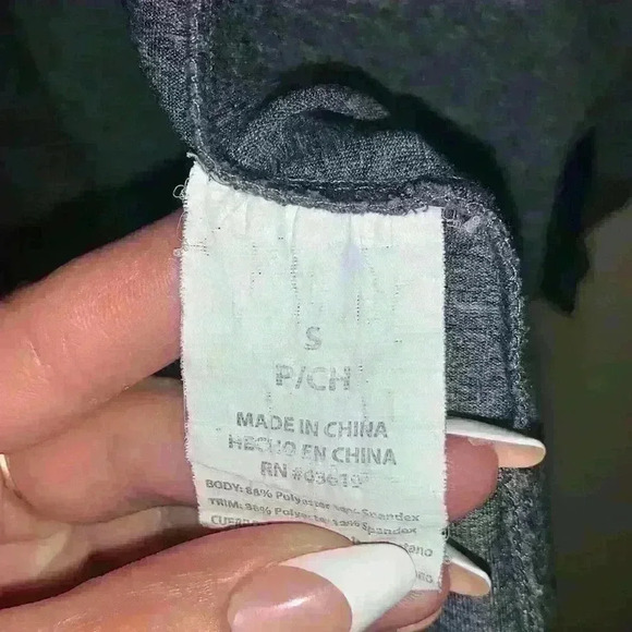 Bebe Sport Heather Gray Mesh Striped Zip Front Athletic Track Jacket - Picture 3 of 3